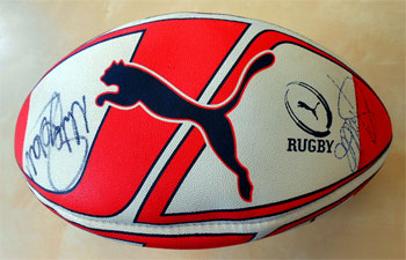 Sale Sharks memorabilia 2005-06 Premiership Champions signed rugby ball