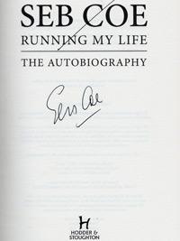 SEB COE autograph signed autobiography Running My Life athletics memorabilia