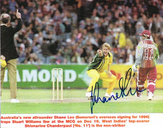 Shane-Lee-autograph-signed-Australia-cricket-memorabilia-Ashes-all-rounder-Somerset