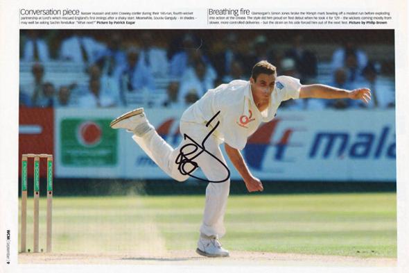 Simon-Jones-autograph-signed-Glamorgan-cricket-memorabilia-England-test-match-fast-bowler-ashes-2005-debut-injury-jeff-dad-hampshire-wcm-poster