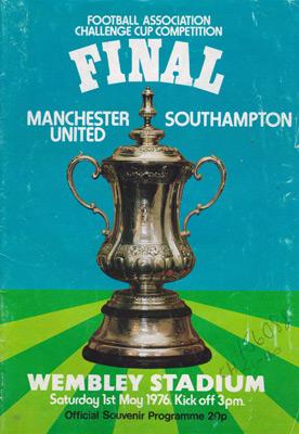 Southampton-football-memorabilia-1976-FA-Cup-Final-programme-manchester-united-Man-Utd-Wembley-Stadium