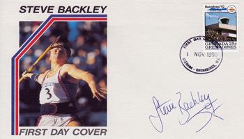 Steve Backley signed Great Britain Olympian silver medallist first day cover