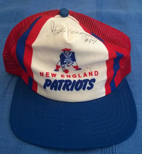 Steve-Grogan-autograph-signed-New-England-Patriots-memorabilia-NFL-1985-Super-Bowl-XX-quarterback-new-era-cap-Hall-of-Fame-Kansas-State