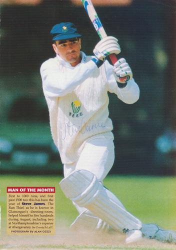 Steve-James-autograph-signed-glamorgan-cricket-memorabilia-run-thief-batsman-england-opener-poster