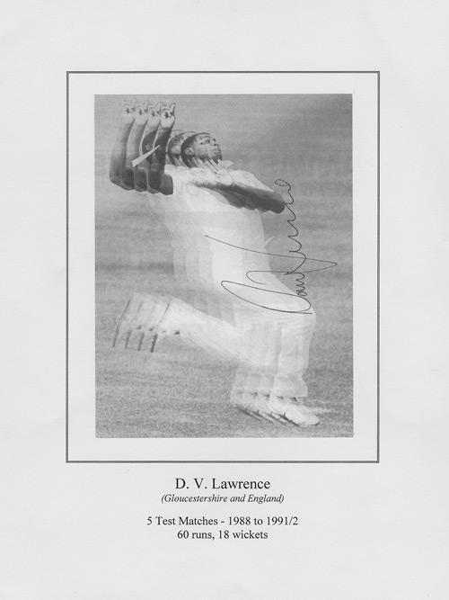Syd-Lawrence-autograph-signed Gloucs-ccc cricket memorabilia England test match fast bowler signature gloucestershire david