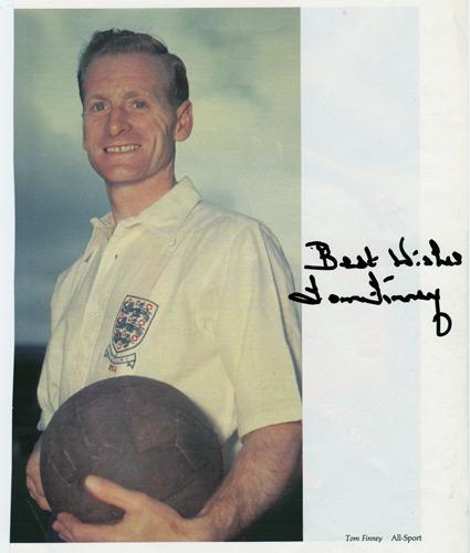 Tom-Finney-signed-Preston-North-End-fc-football-memorabilia-England-legend-autograph-Sir-signature-PNE