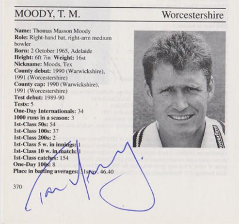 Tom-Moody-autograph-signed-worcs-cricket-memorabilia-signature-australia-batsman-captain-coach-1995-county-cricketers-whos-who