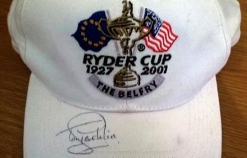 TONY JACKLIN signed 2001 Ryder Cup Belfry golf cap 