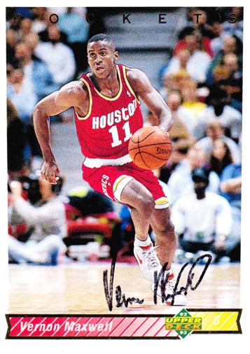 Vernon-Maxwell-signed-Houston-Rockets-NBA-trading-card-basketball-memorabilia