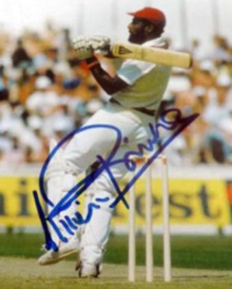Sir Viv Richards signed West Indies cricket photo