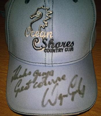 Wayne Grady signed Ocean Shores golf country club cap golfing memorabilia