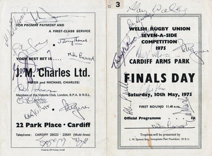 Welsh-rugby-union-seven-a-side-competition-1975-cardiff-arms-park-finals-day-official-programme-may-1975-signed-John-Dawes-Alan-Phillips-Alan-Weekes-peter-jones