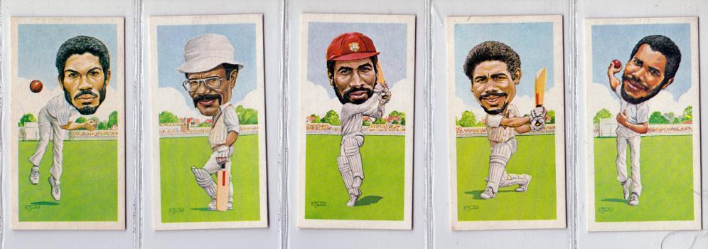 west indies cricket memorabilia texaco player cards holding richards greenidge richards l;loyd