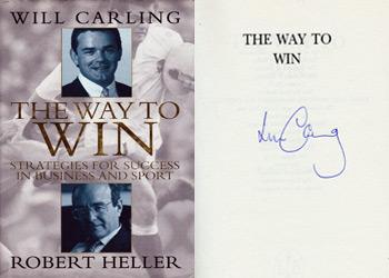 WILL CARLING memorabilia signed