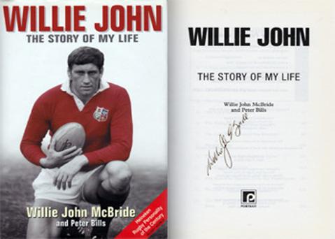WILLIE JOHN McBRIDE memorabilia signed autobiography Story of my Life rugby memorabilia