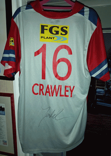 zak crawley signed fgs plant 2018 kent cricket tour of west indies player shirt 16