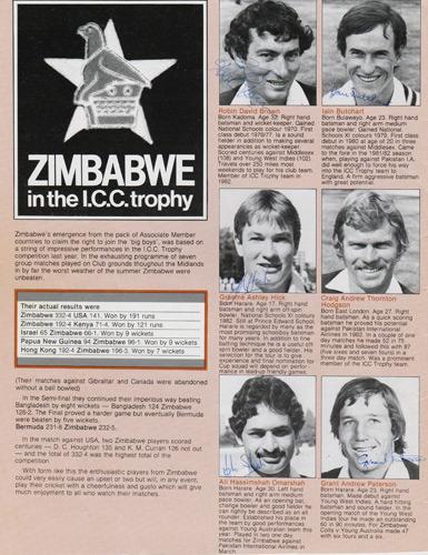 Zimbabwe-cricket-memorabilia-player-autographs-1983-world-cup-graeme-hick-duncan-fletcher-david-houghton-traicos-peekover-omarshah-paterson-brown-butchart