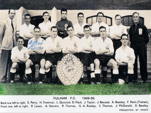 arthur-stevens-memorabilia-arthur-stevens-autograph-signed-Fulham-FC-football-memorabilia-team-photo-1949-1950-craven-cottage