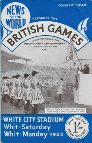 1952-British-Games-athletics-memorabilia-white-city-stadium-london-programme-news-of-the-world-roger-bannister-chris-chataway-macdonald-bailey-arthur-wint