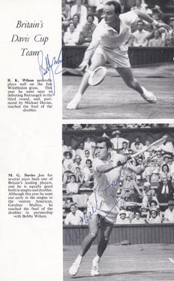 1960-davis-cup-programme-wimbledon-great-britain-v-italy-signed-lawn-tennis-memorabilia-semi-final-robert-wilson-autograph-mike-davies