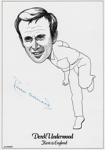 Derek-Underwood-autograph-signed-Kent-Cricket-memorabilia-KCCC-Deadly-Derek-Underwood-memorabilia-autographed-D-Waugh-print-signature