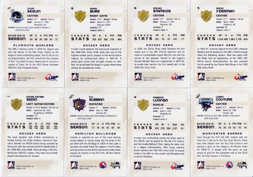 AHL-NHL-In-The-Game-Heroes-ice-Hockey-Player-Cards-seguin-bure-stamkos-luongo-yzerman-sedin-twins-subban-couture-boxed-bio-career
