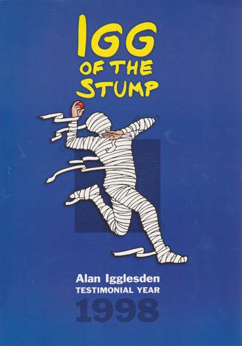 ALAN-IGGLESDEN-autograph-signed-Kent-cricket-memorabilia-1998-benefit-brochure-KCCC-sitfires-brain-tumour-charity-Iggy-golf-day igg of the stump