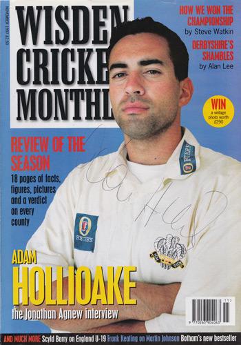 Adam-Hollioake-autograph-signed-Surrey-CCC-Cricket-memorabilia-1997-Wisden-monthly-mag-cover