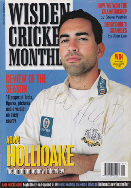 Adam-Hollioake-autograph-signed-Surrey-CCC-Cricket-memorabilia-1997-Wisden-monthly-mag-cover