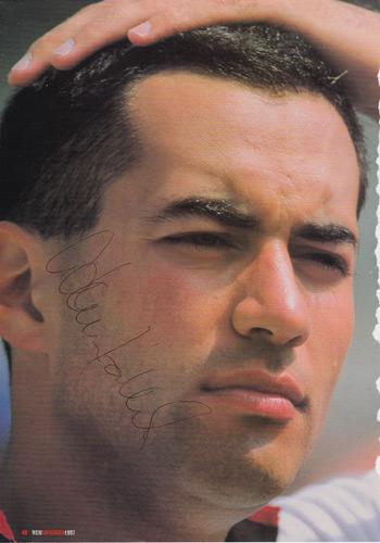 Adam-Hollioake-autograph-signed-Surrey-CCC-Cricket-memorabilia-1997-Wisden-monthly-poster-England