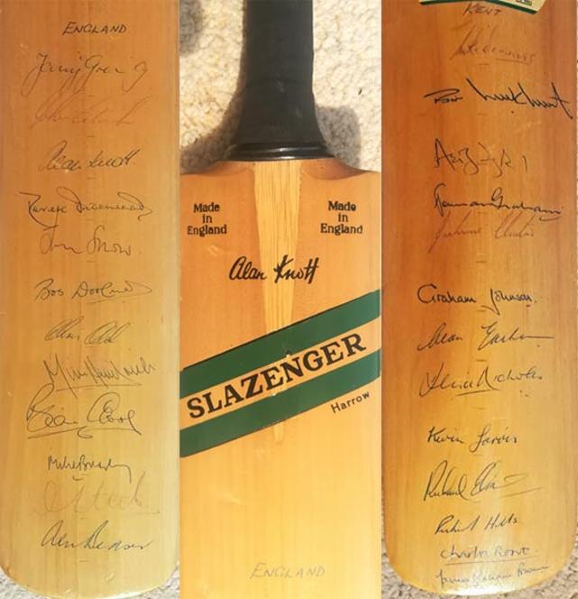 Alan-Knott-signed-kent-cricket-memorabilia-1976-benefit-england-kccc-tony-greig-autograph-derek-underwood-mike-brearley-close