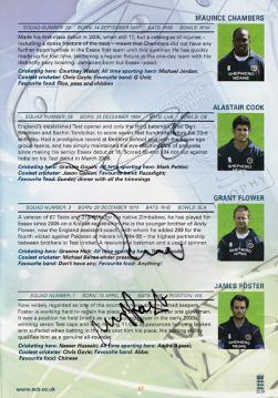 Alastair-Cook-cricket-memorabilia-autograph-signed-2008-Friends-Provident-Final-programme-memorabilia-Grant-Flower-James-Foster-ECCC-Essex-Eagles