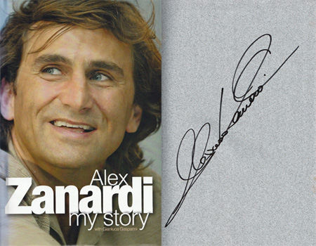 Alex Zanardi signed my story autobiography book cart champ car formula 1 3 3000 karting handcycling Paralympics