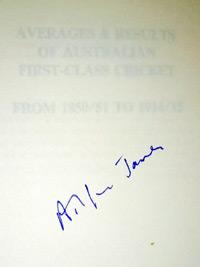 ALFRED JAMES (Statistician) signed copy of 
