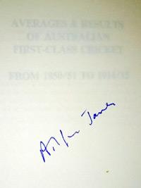 ALFRED JAMES (Statistician) signed copy of