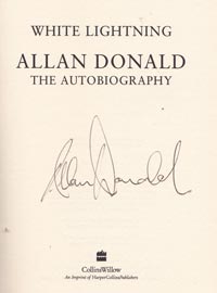 allan-donald-signed autobiography white lightning south africa cricket legend