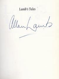 Allan-Lamb-autograph-signed-england-cricket-memorabilia-book-lambs-tales-northants-ccc-lamby-signature-first-edition-peter-smith-1985