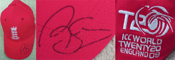 ENGLAND T20 WORLD CUP CAP Signed by Andrew Strauss 