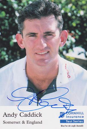 Andy-Caddick-autograph-signed-somerset-cricket-memorabilia-england-test-match-fast-bowler-cornhill-cricketer-postcard-signature