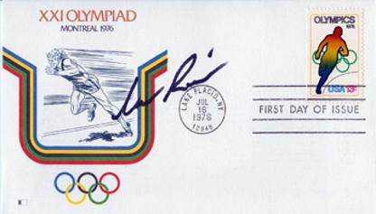 ARNIE ROBINSON (USA) (1976 Olympic Long Jump champion) Hand-signed Montreal Olympics FDC