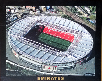 Arsenal FC memorabilia Emirates Stadium framed aerial photo