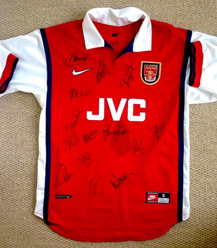 arsenal signed jersey