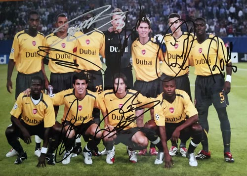 Arsenal-football-memorabilia-signed-team-photo-squad-afc-gunners-tomas rosicky jens lehmann cesc fabregas adebayor gilberto robin van persie autograph toure 2007