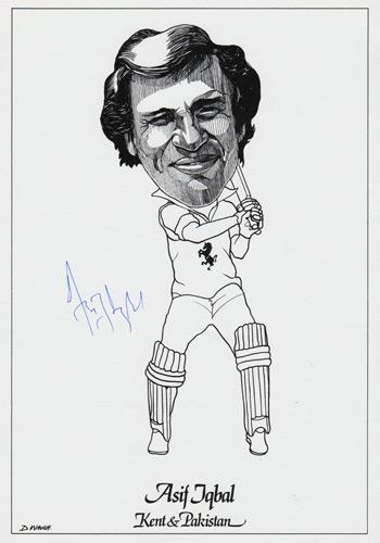 Asif-Iqbal-autograph-signed-Kent-Cricket-memorabilia-KCCC-Asif-Iqbal-memorabilia-autographed-D-Waugh-print-signature-pakistan-cricket