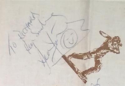 Australia-cricket-memorabilia-1990-91-Benson-Hedges-International-Cricketer-of-the-year-cloth-signed-david-gower-autograph