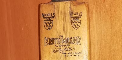 Australia-cricket-memorabilia-signed-1953-test-match-ashes-mini-bat-keith-miller-autograph-benaud-lindwall-harvey-hassett-gray-nicolls