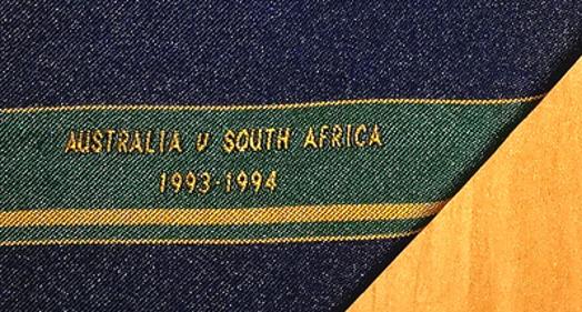 Australian-cricket-memorabilia-south-africa-tour-1993-94-neck-tie-aussie-australia-SA-proteas