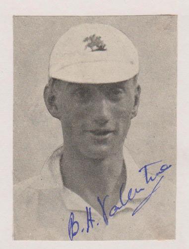 BH-Valentine-autograph-signed-kent-cricket-memorabilia-bryan-herbert-england-timeless-test-match-captain-repton-school-pembroke-college-president-military-cross-kccc