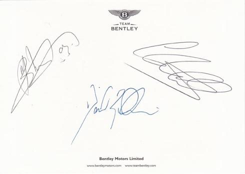 Bentley-boys-2003-Le-Ma-Mans-memorabilia-signed-photo-Mark-Blundell-David-Brabham-autograph-Johnny-Herbert-Motor-racing-Car-Number-8