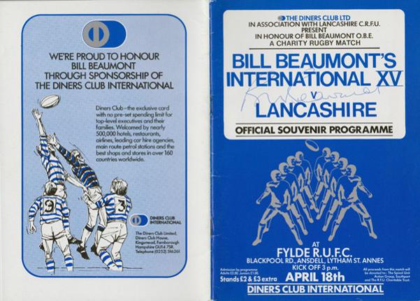 Bill-Beaumont-autograph-signed-England-rugby-memorabilia-fylde-rufc-international-xv-lancashire-signed-official-programme-diners-club-captain-1982